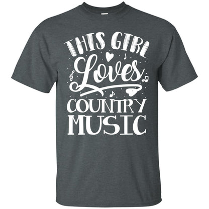 This Girl Loves Country Music Shirt Dark Heather