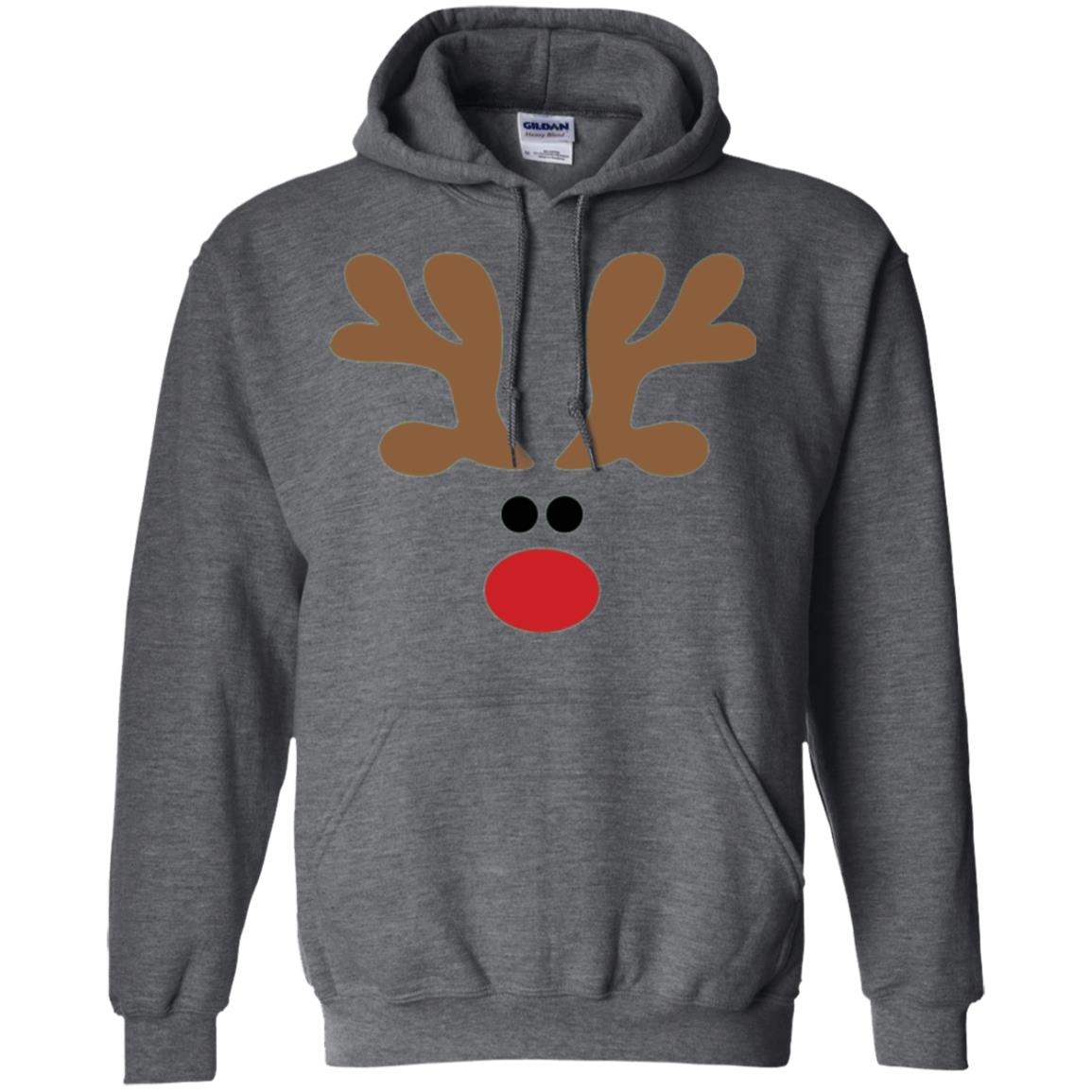 Christmas T-shirt Reindeer Dark Heather