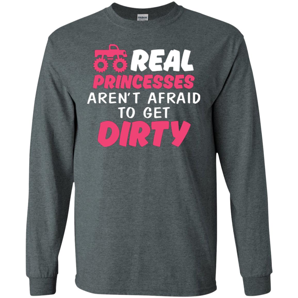 Monster Truck Girl T-shirt Real Princesses Aren’t Afraid To Get Dirty Dark Heather