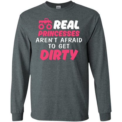 Monster Truck Girl T-shirt Real Princesses Aren’t Afraid To Get Dirty Dark Heather