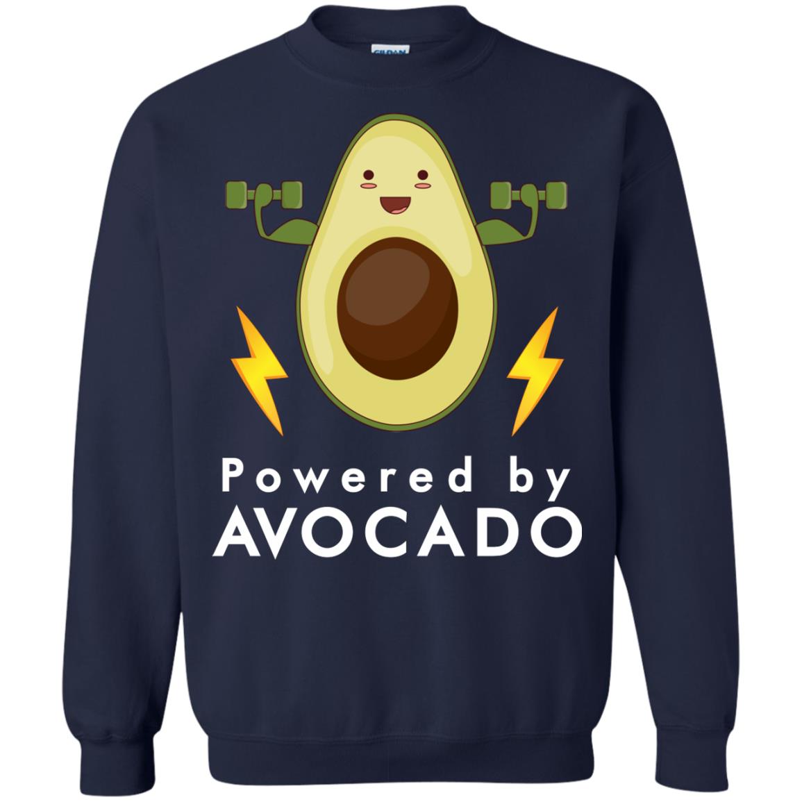 Powered By Avocado Fitness Shirt Navy