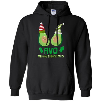Avocado Merry Christmas T-shirt Black