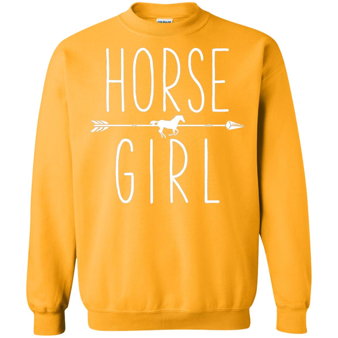Horse Girl T-shirt I Love My Horses Racing Riding Gold