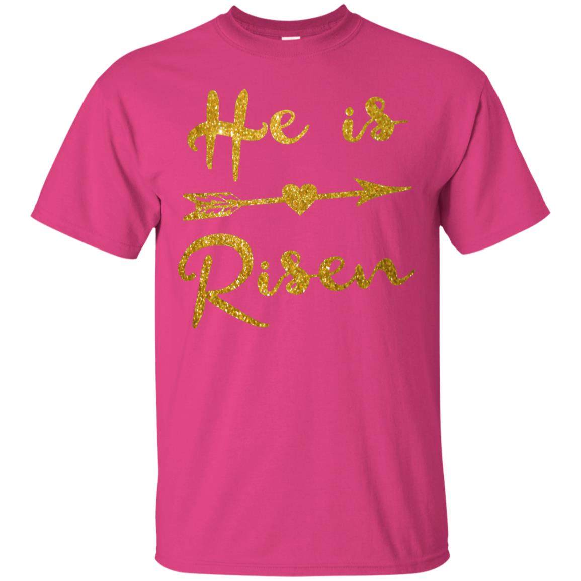 He Is Risen Christian T-shirt Heliconia