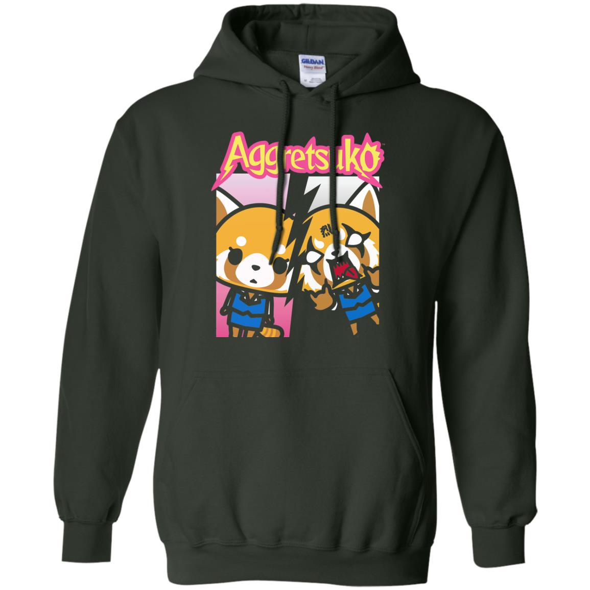 Aggretsuko Split Personality T-shirt Forest Green
