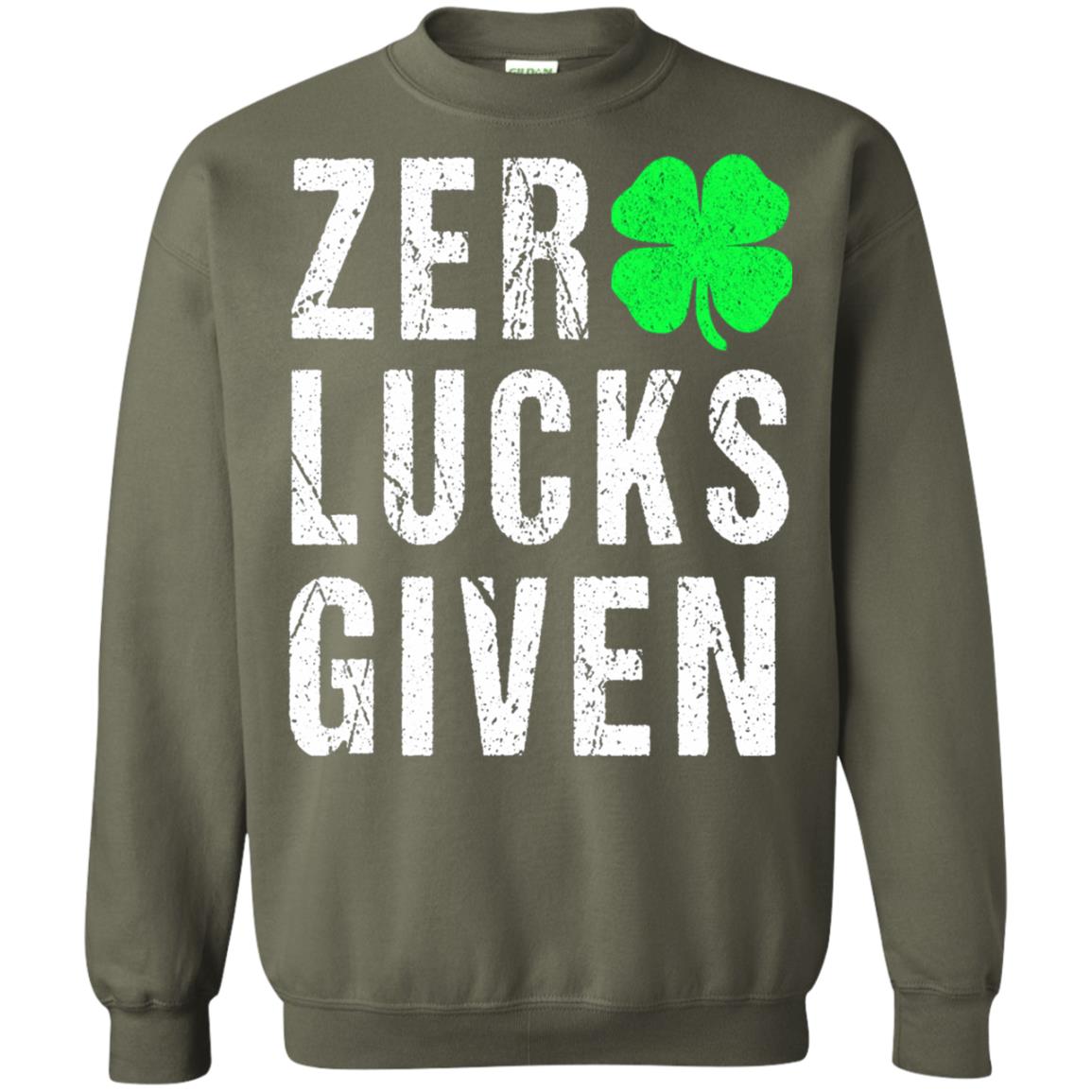Shamrock Irish Funny Saint Patrick_s Day T-shirt Military Green
