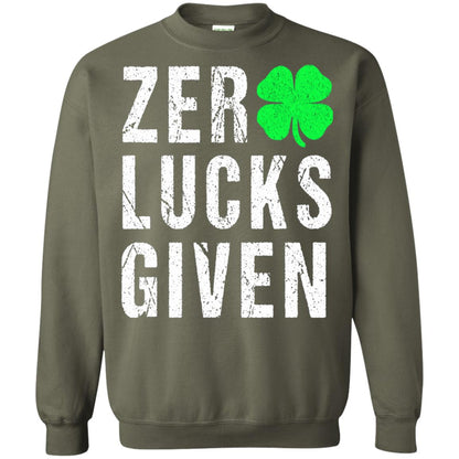 Shamrock Irish Funny Saint Patrick_s Day T-shirt Military Green
