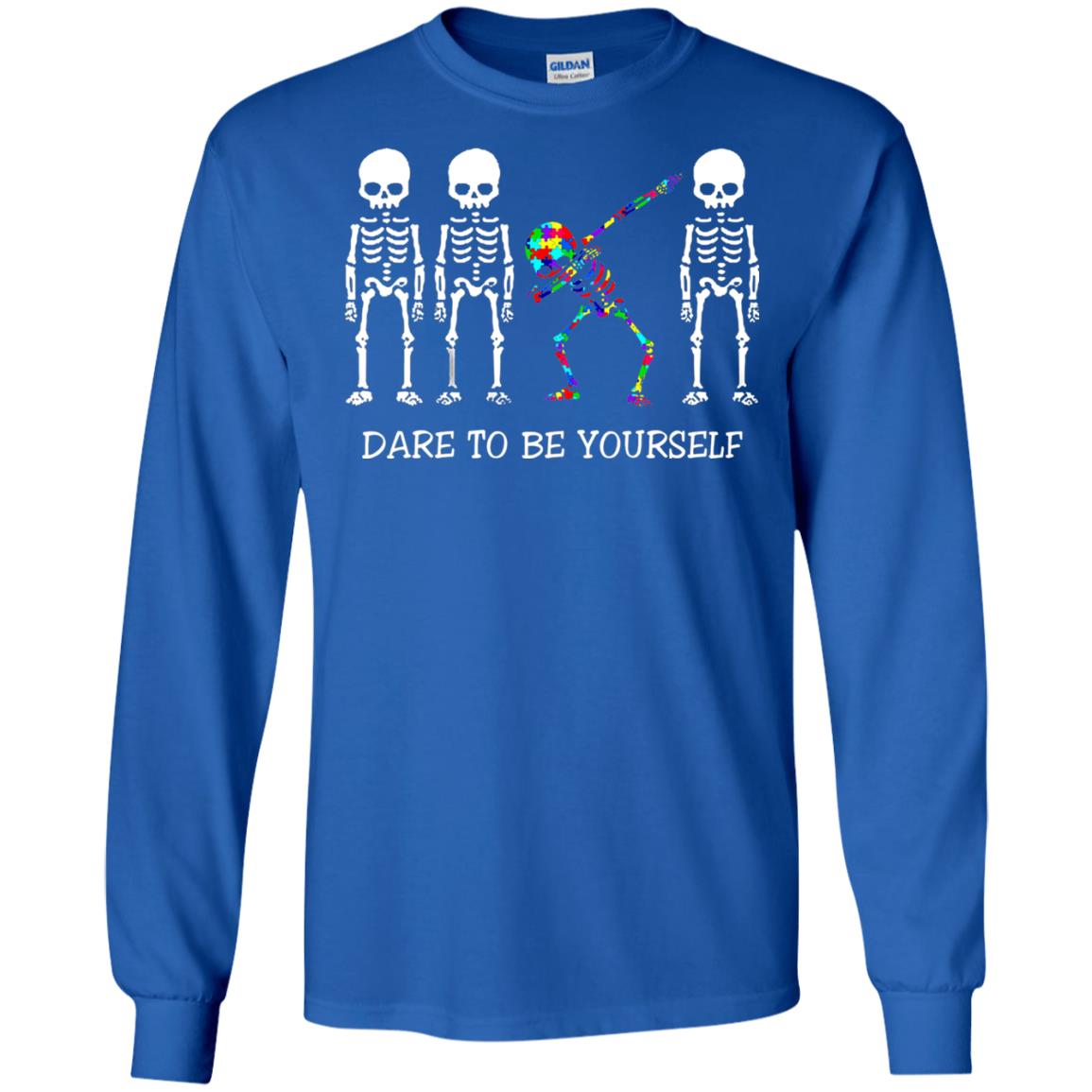 Dare To Be Yourself Autism Awareness T-shirt Royal