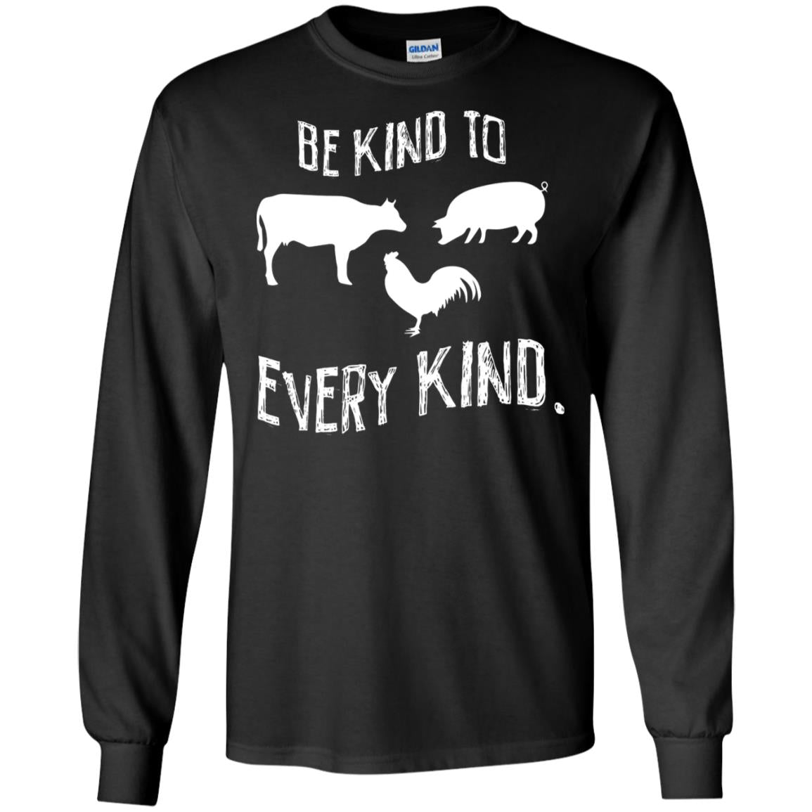 Be Kind To Every Kind Kindness Vegetarian Animal Lovers Gift Shirt Black