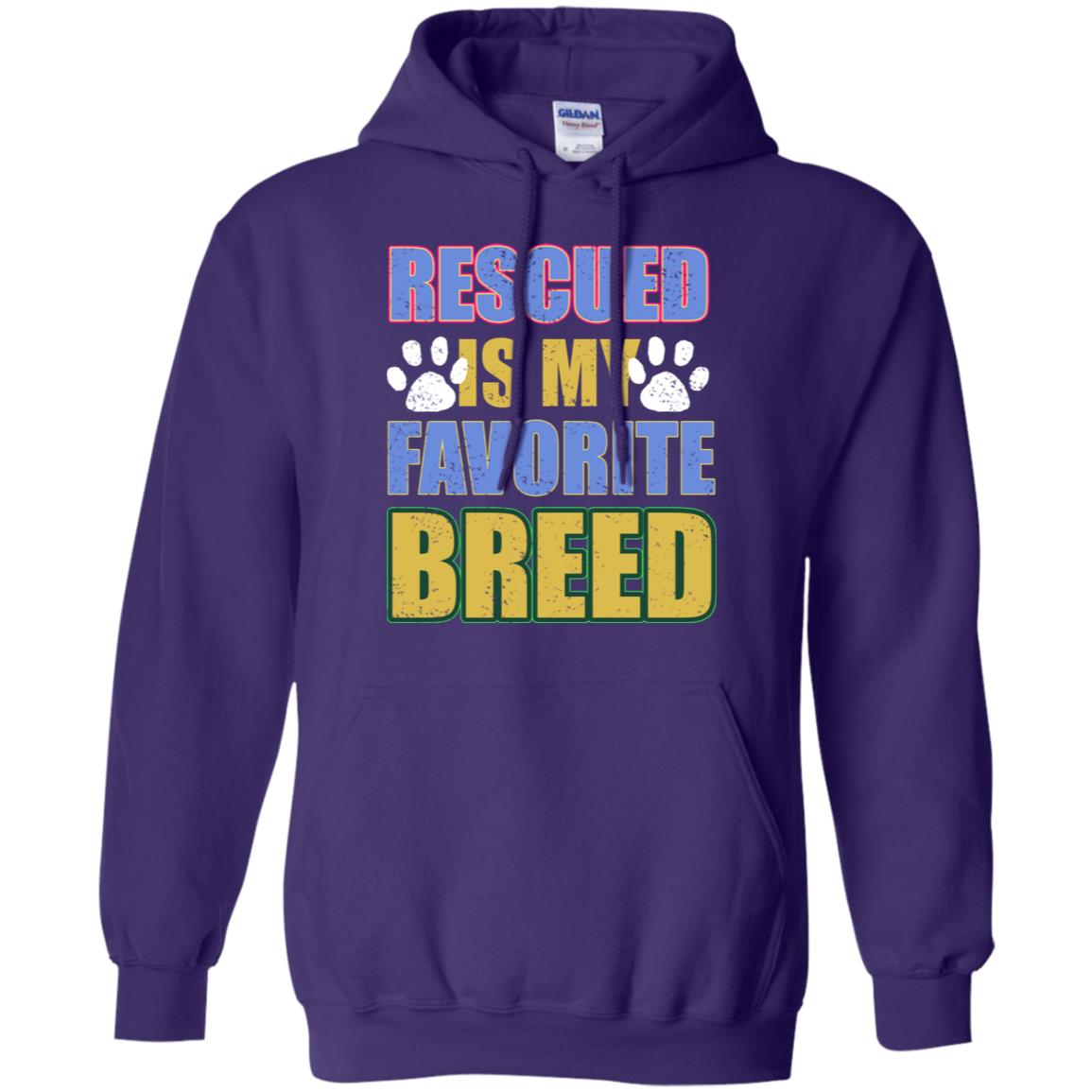 Rescued Is My Favorite Breed Shirt Purple