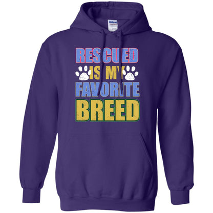 Rescued Is My Favorite Breed Shirt Purple