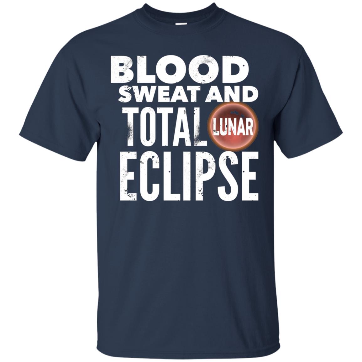 Total Lunar Eclipse 2018 Blood Sweat T-shirt Navy