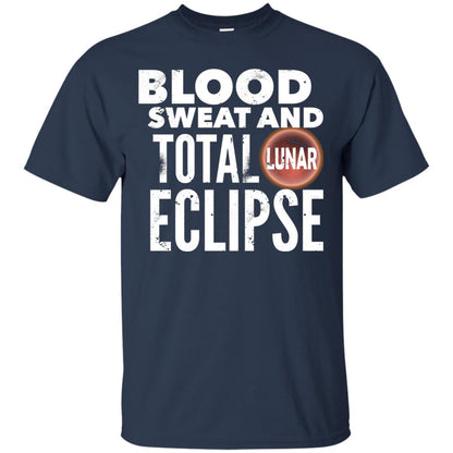 Total Lunar Eclipse 2018 Blood Sweat T-shirt Navy