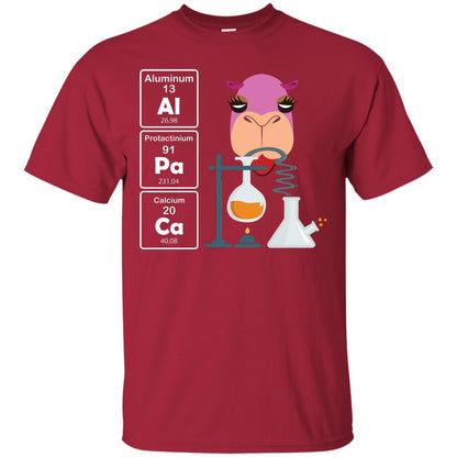 Al-pa-ca Funny Element Chemistry Alpaca Lover Shirt Cardinal