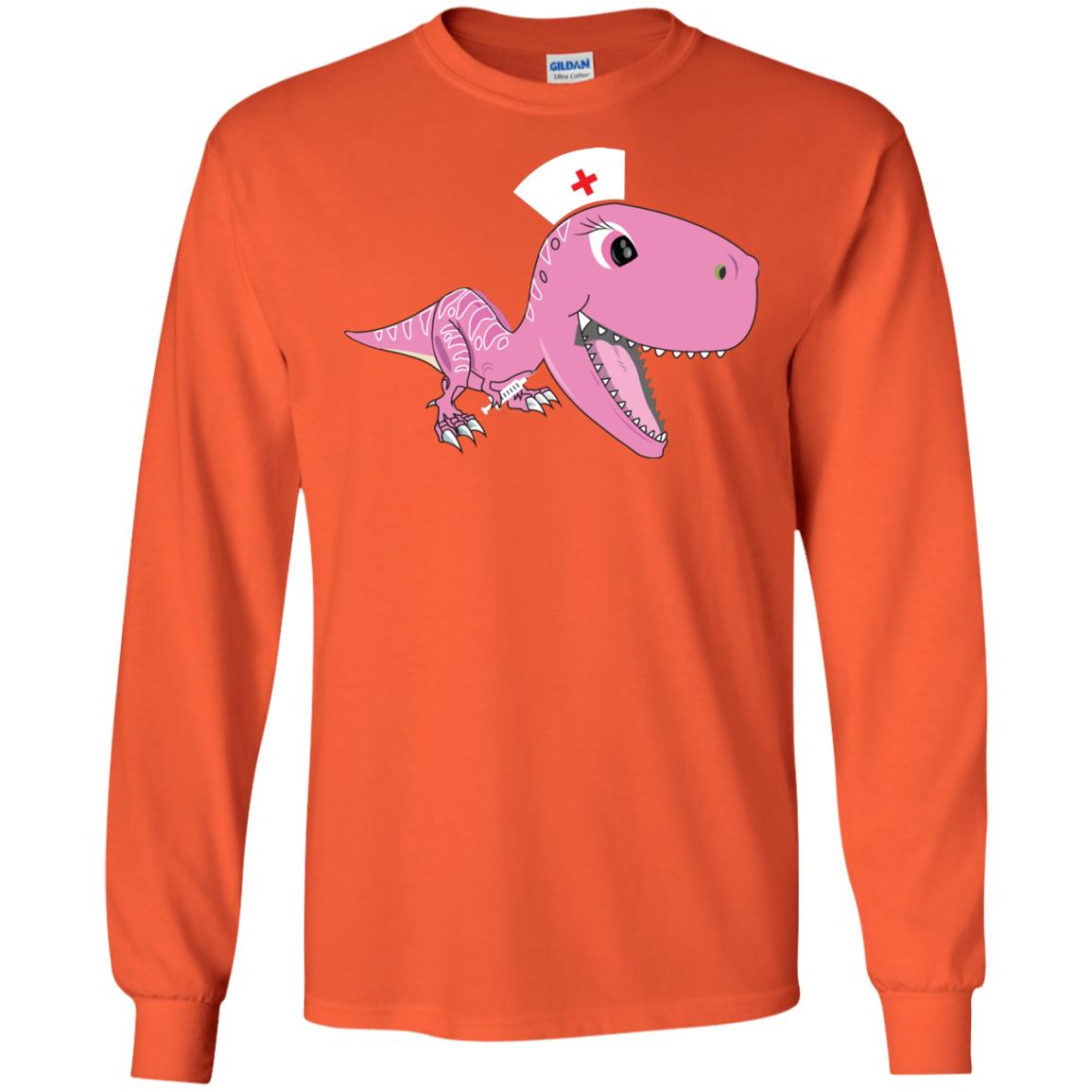 Dinosau-nurse Dinosaurus Nursing Shirt Orange