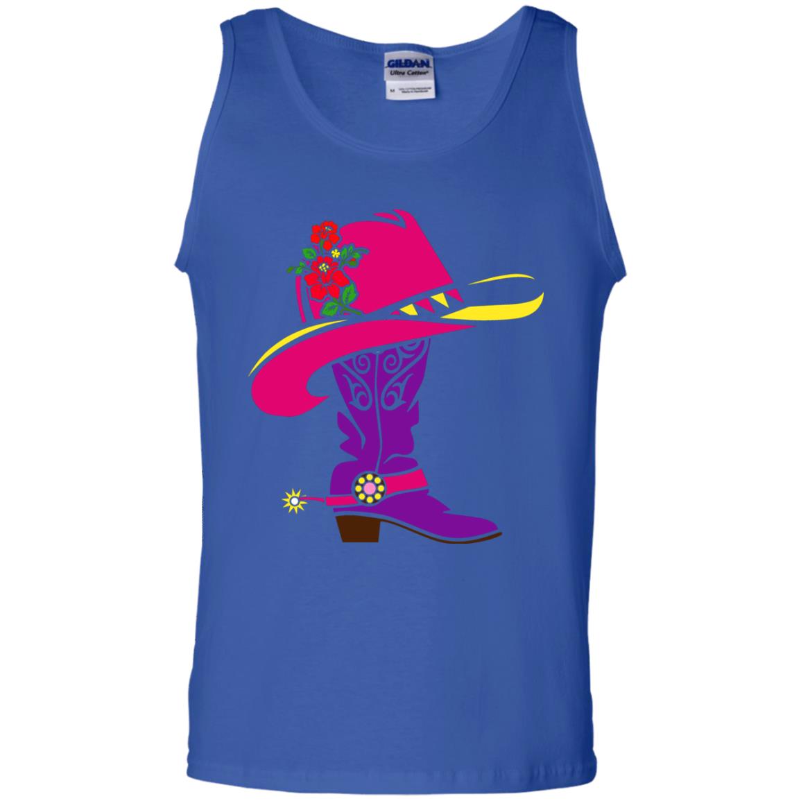Cowgirl Boots With Hat T-shirt Royal