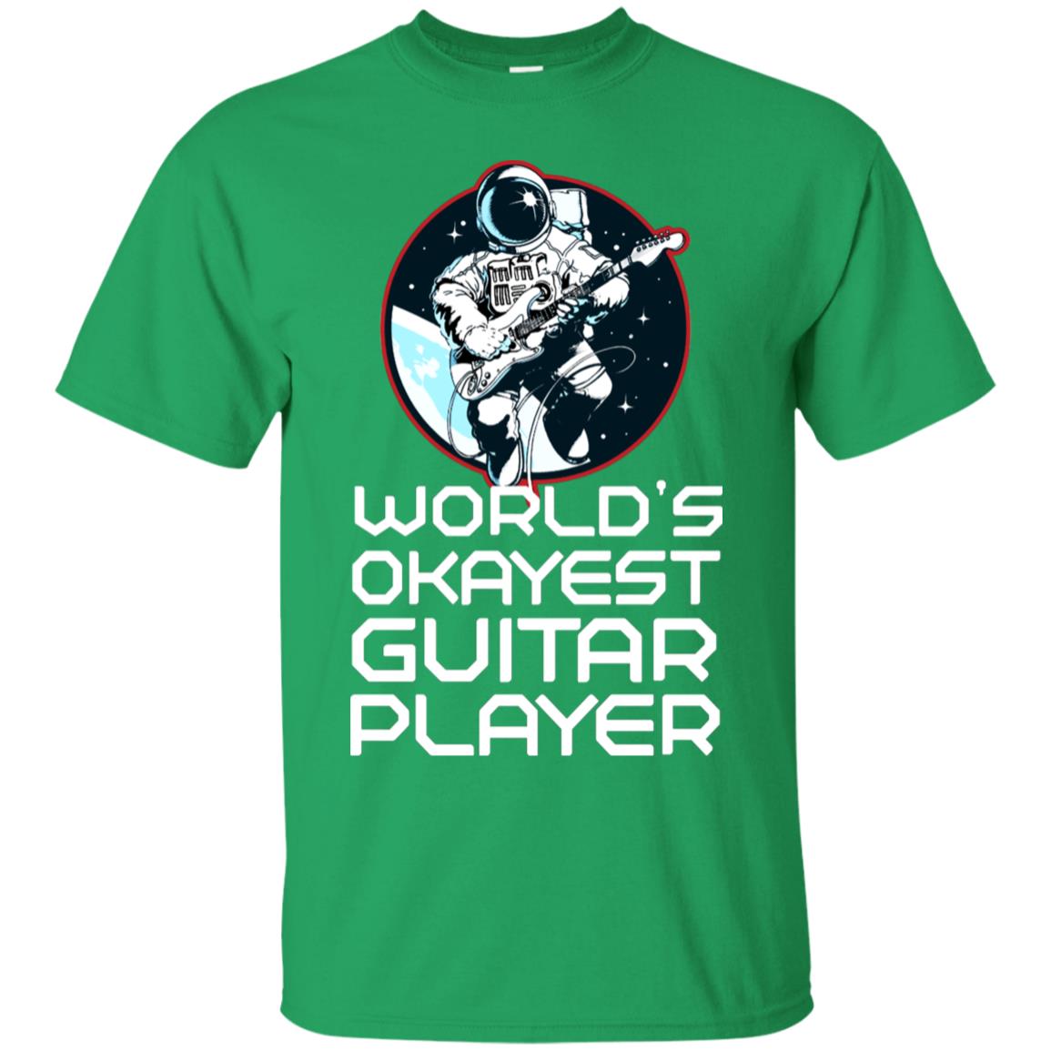 World's Okayest Guitar Player Guitarist Gift Shirt Irish Green