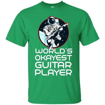 World's Okayest Guitar Player Guitarist Gift Shirt Irish Green