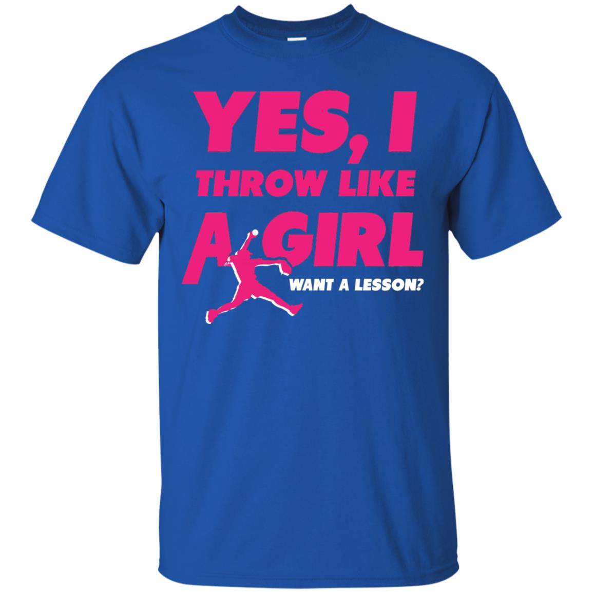 Softball Girl Shirt Throw Like A Girl Royal