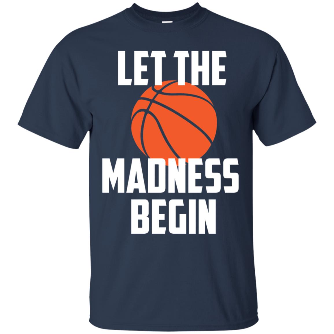 Let The Madness Begin Basketball Player Shirt Navy