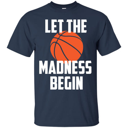 Let The Madness Begin Basketball Player Shirt Navy