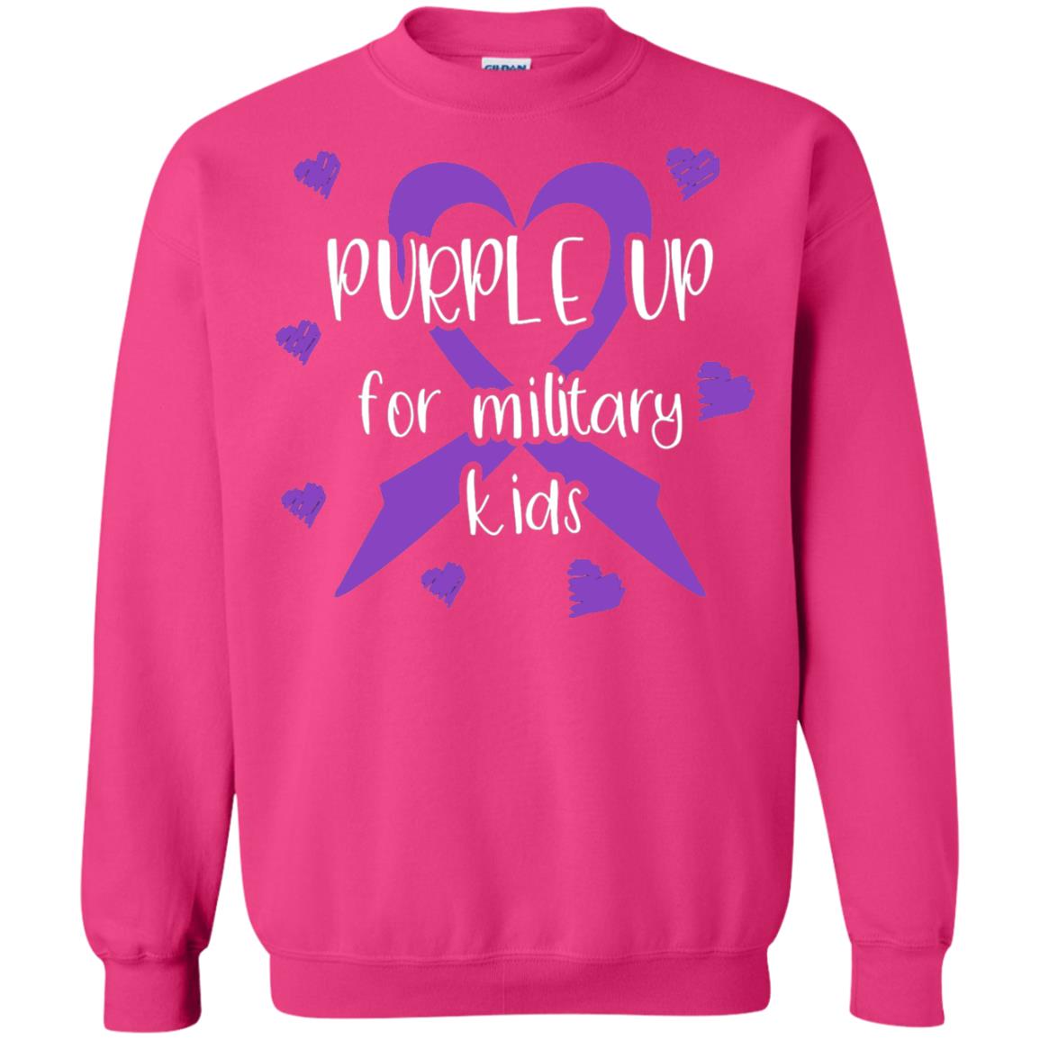 Purple Up For Military Kids Shirt Heliconia