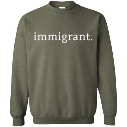 Anti Racism T-shirt Immigrant Simple Minimalist Military Green
