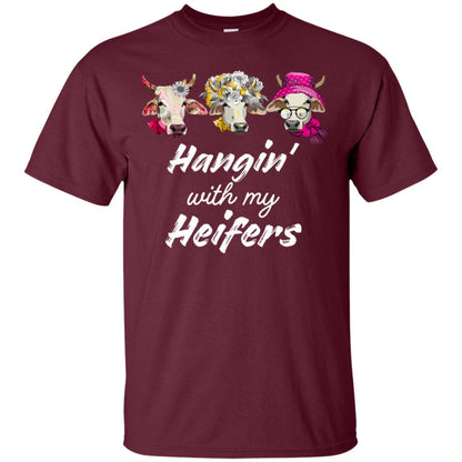 Hangin' With My Heifers Shirt Maroon