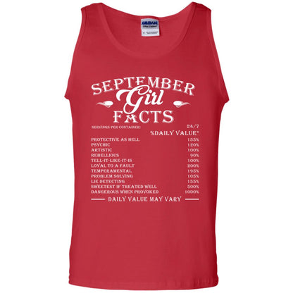 September Girl Facts Facts T-shirt Red