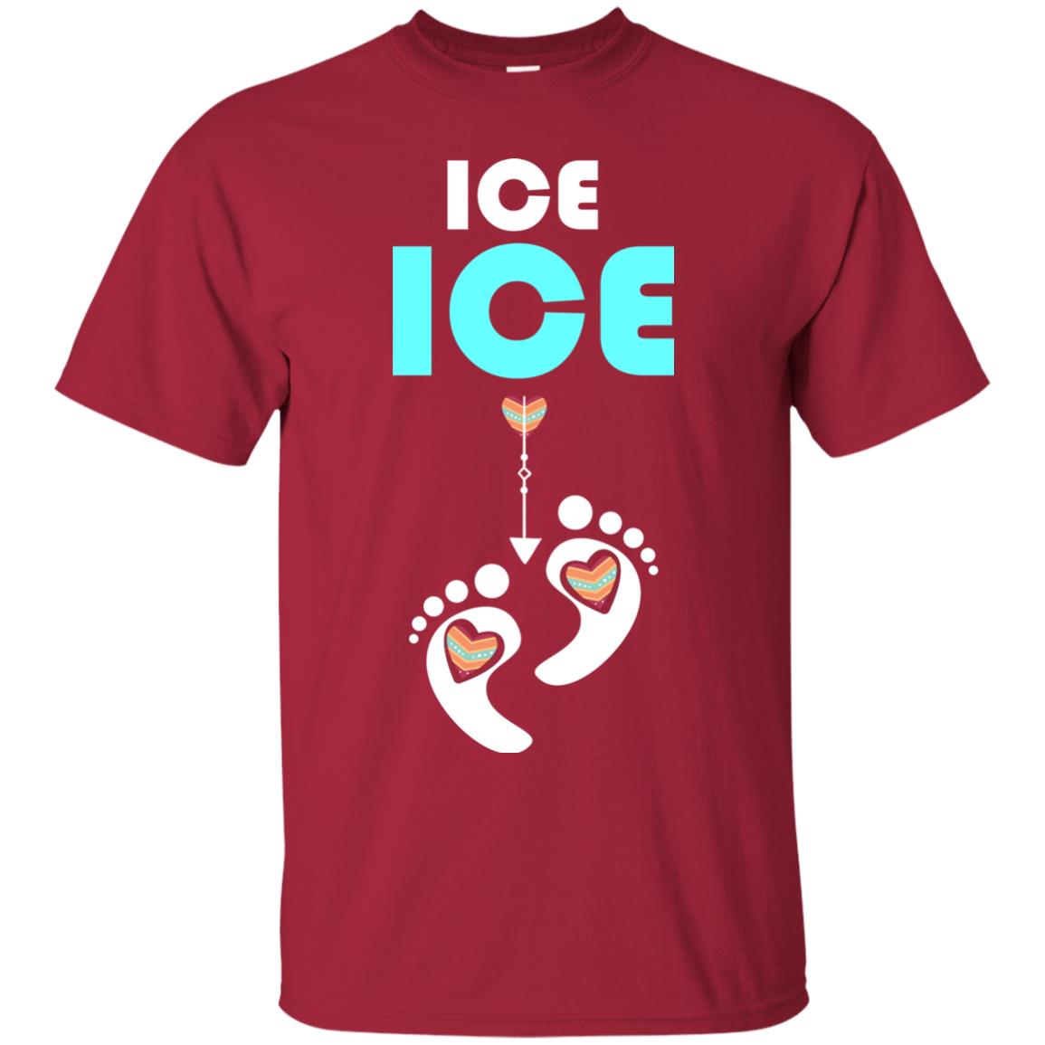 Ice Ice Funny Pregnancy Announcement T-shirt Cardinal