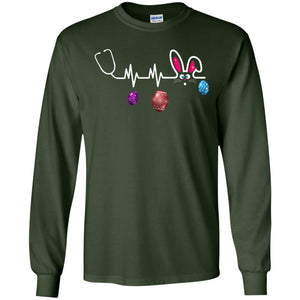 Heartbeat Nurse Doctor Easter Bunny Shirt