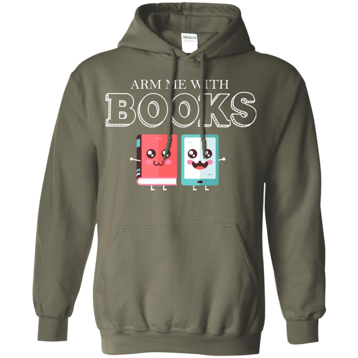 Arm Me With Books Gun Control T-shirt Military Green