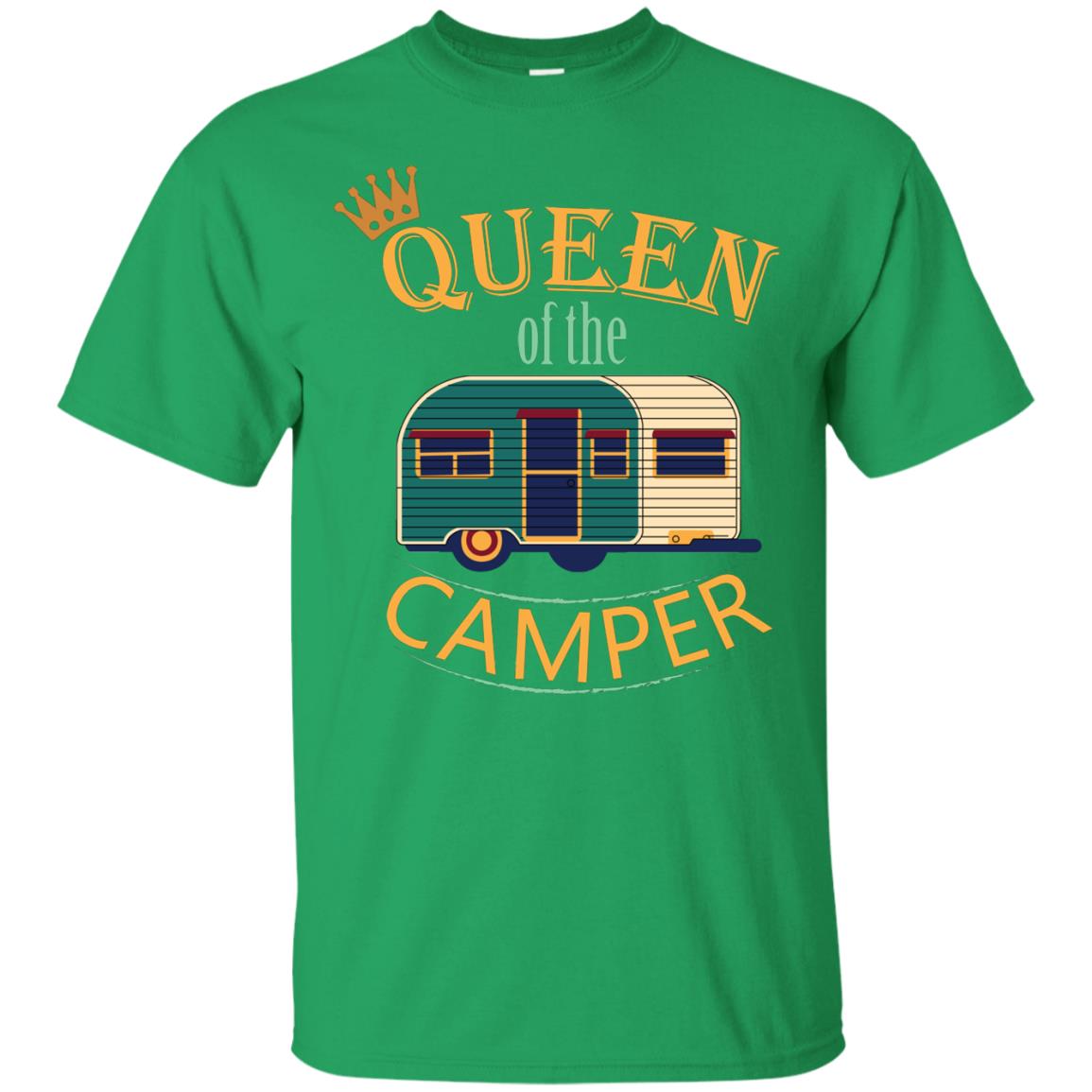 Queen Of The Camper Camping Lover Shirt Irish Green