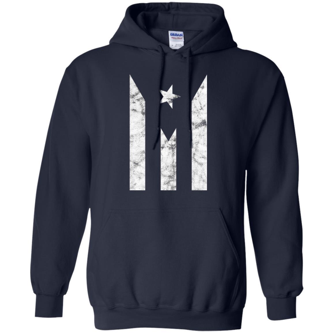Boricua T-shirt Puerto Rico Black Flag T-shirt Navy