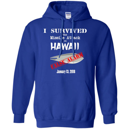 Hawaii Missile Attack Survivor False Alarm T Shirt Royal