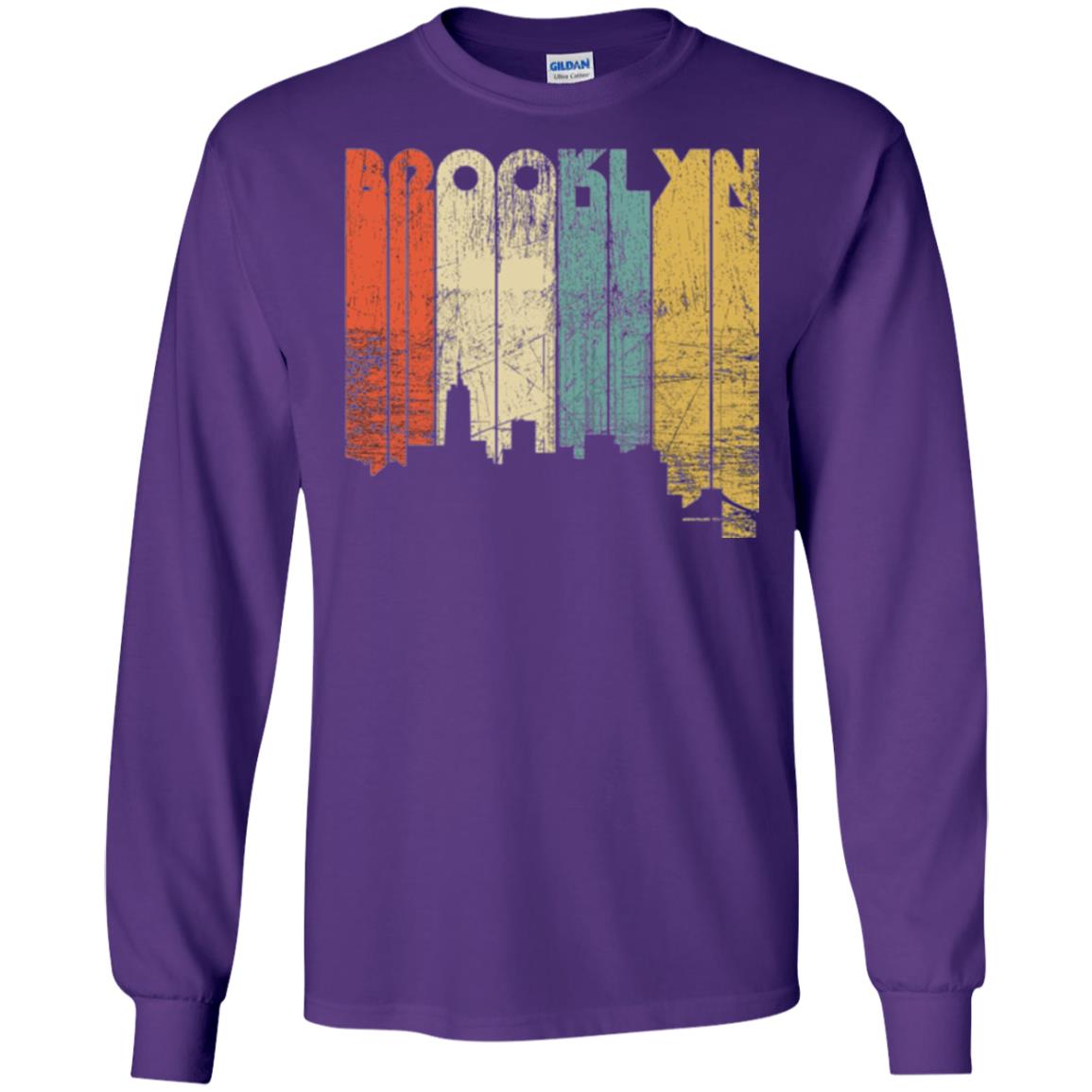 Brooklyn City New York State Vintage T-shirt Purple