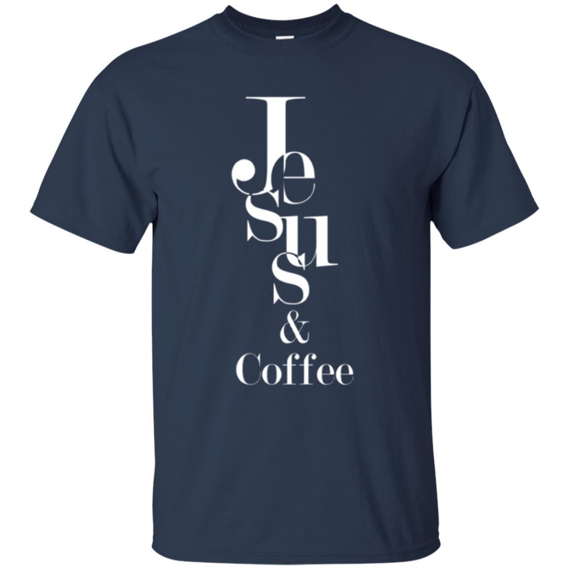 Merry Christas T-shirt Jesus And Coffee Navy