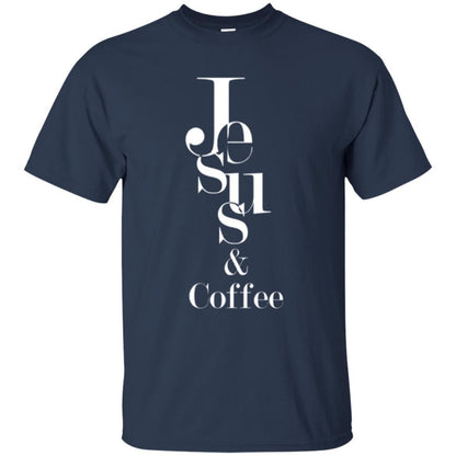 Merry Christas T-shirt Jesus And Coffee Navy
