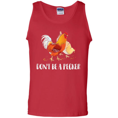 Chicken Lover T-shirt Don_t Be A Pecker Red