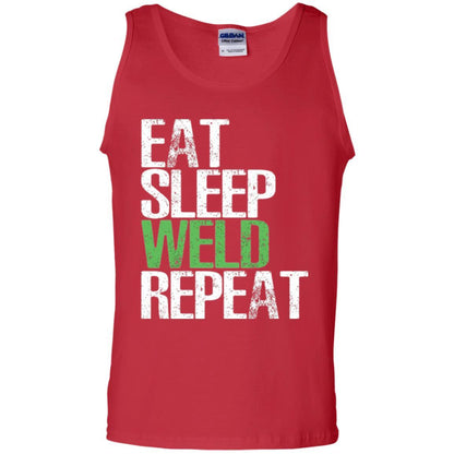 Welding T-shirt Eat Sleep Weld Repeat Red