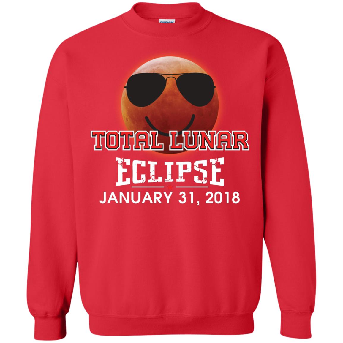 Blood Moon T-shirt Total Lunar Eclipse January 31. 2018 Red
