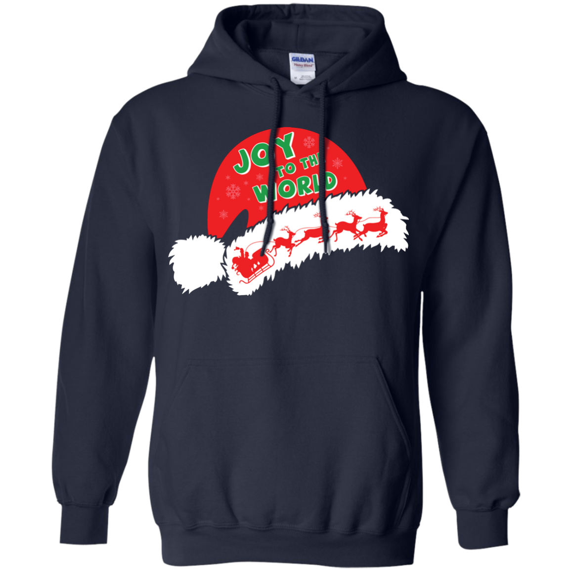 Christmas T-shirt Joy To The World Navy