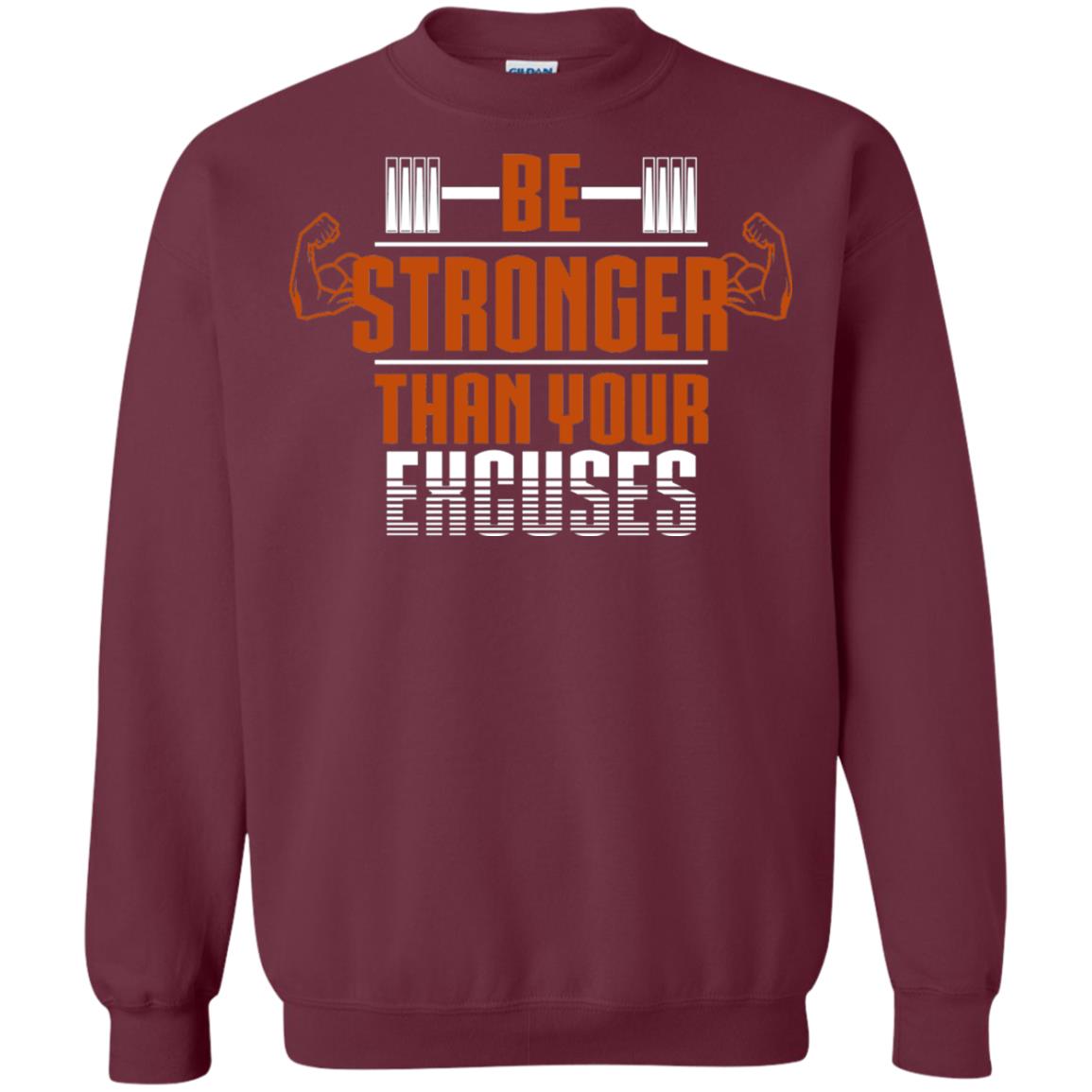 Be Stronger Than Your Excuses Fitness T-shirt Maroon