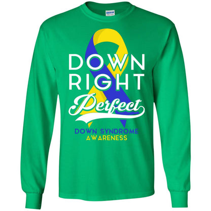 Down Right Perfect Down Syndrome Awareness T-shirt Irish Green