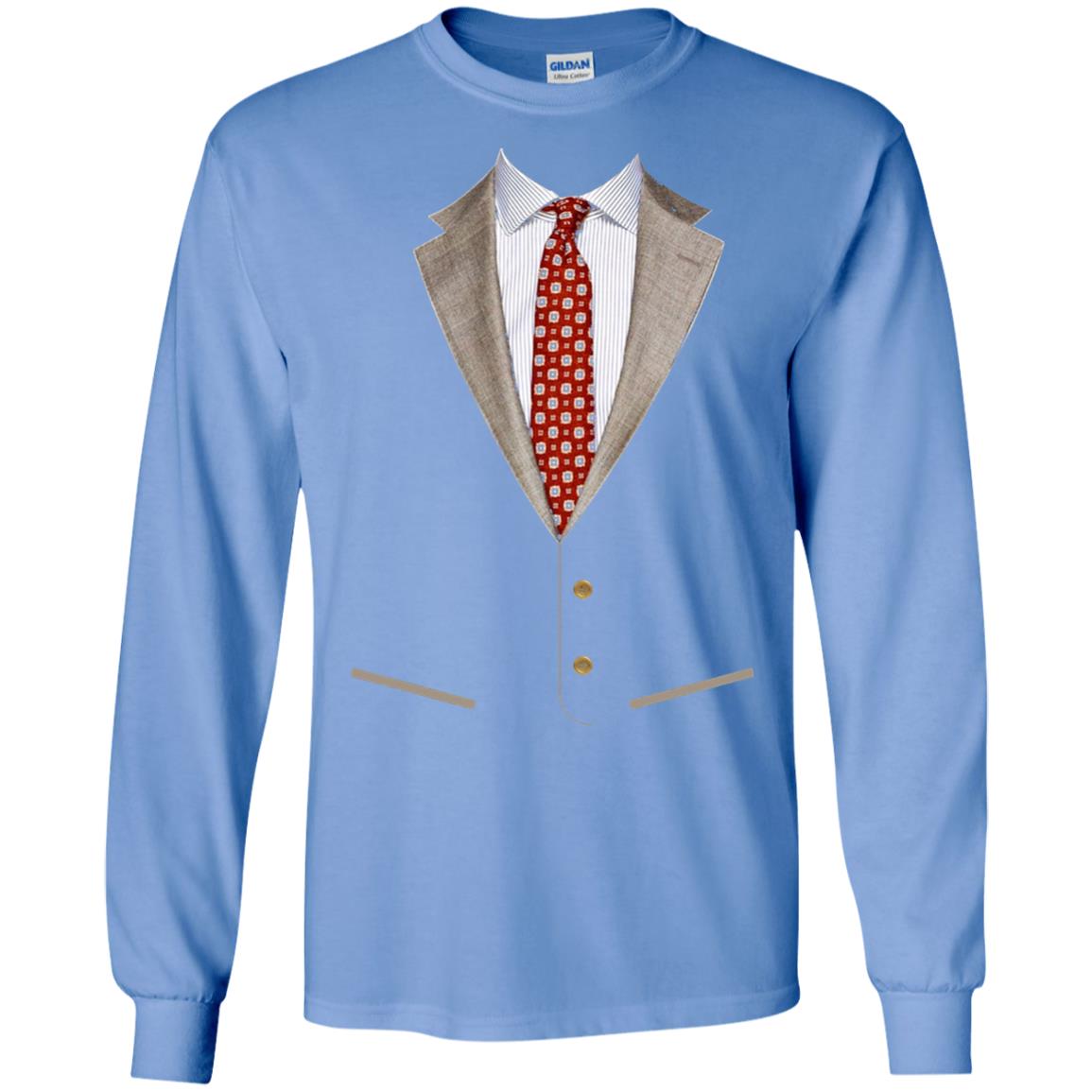 Tuxedo T-shirt Retro Prom Men With Bowtie Carolina Blue
