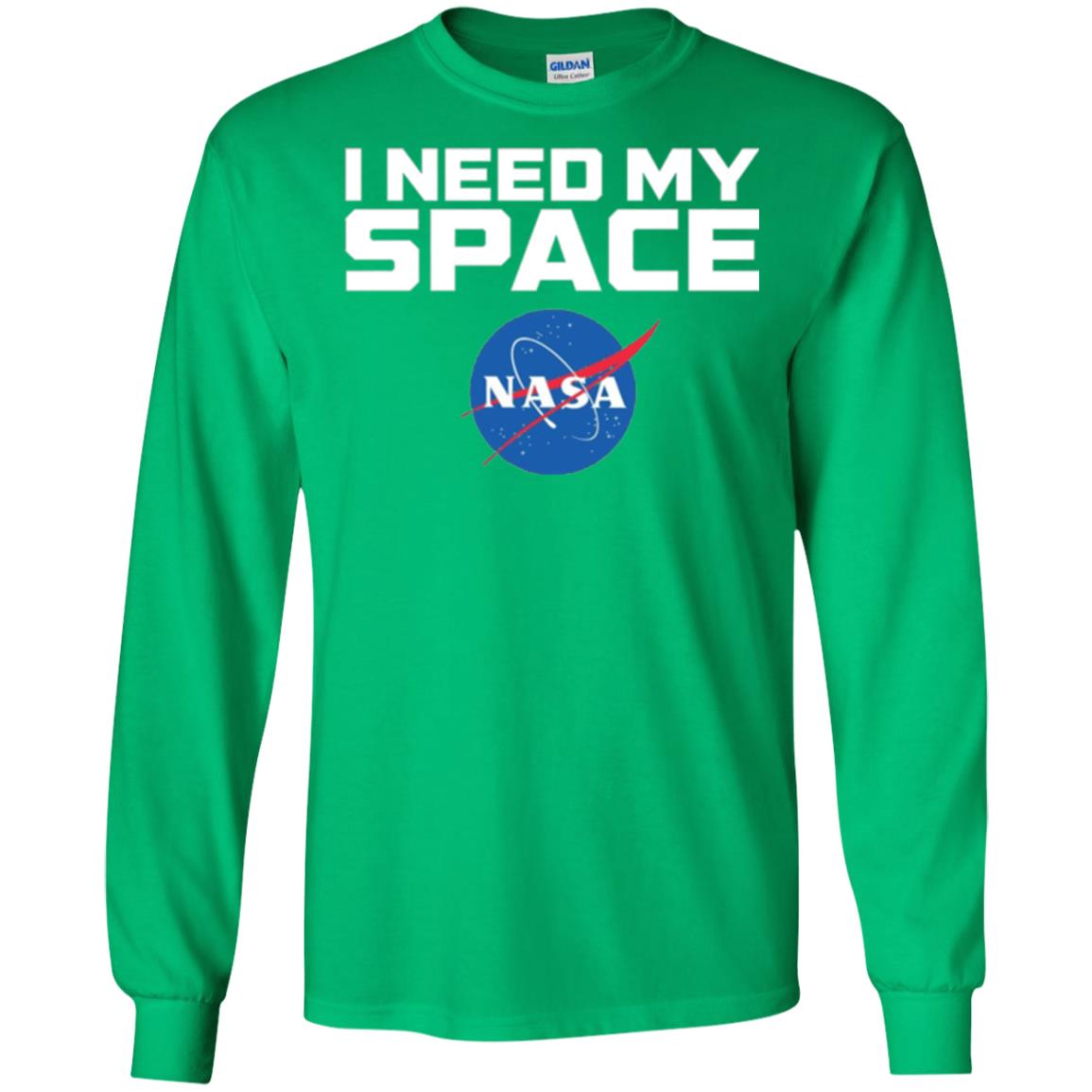 Nasa Logo T-shirt I Need My Space Irish Green