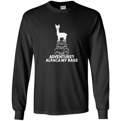 Alpaca Lover T-shirt Adventure Alpacamy My Bags Black