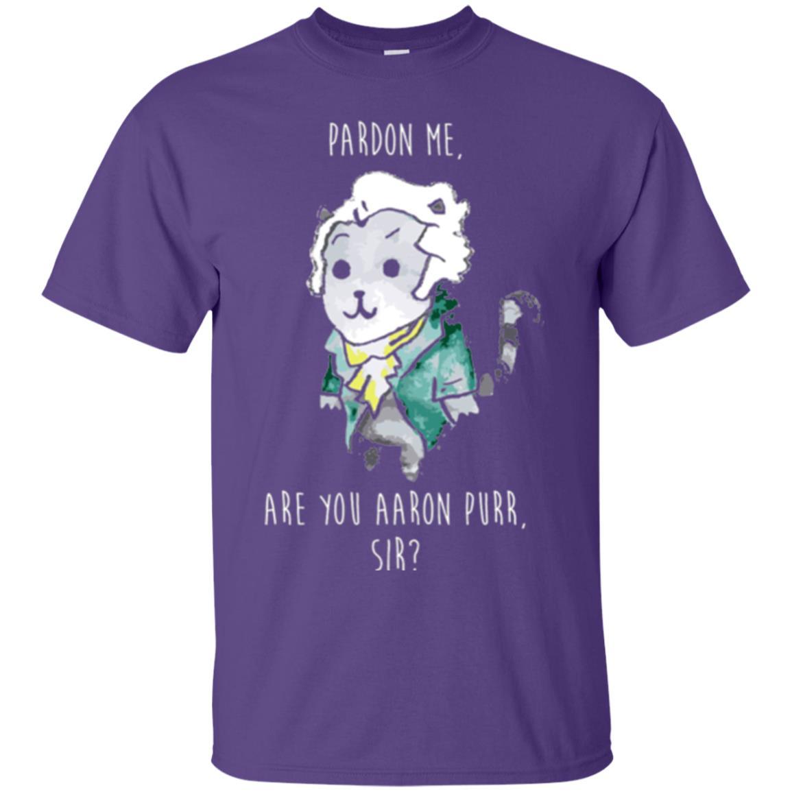 Hamilton Cat T-shirt Pardon Me Are You Aaron Purr Sir Purple