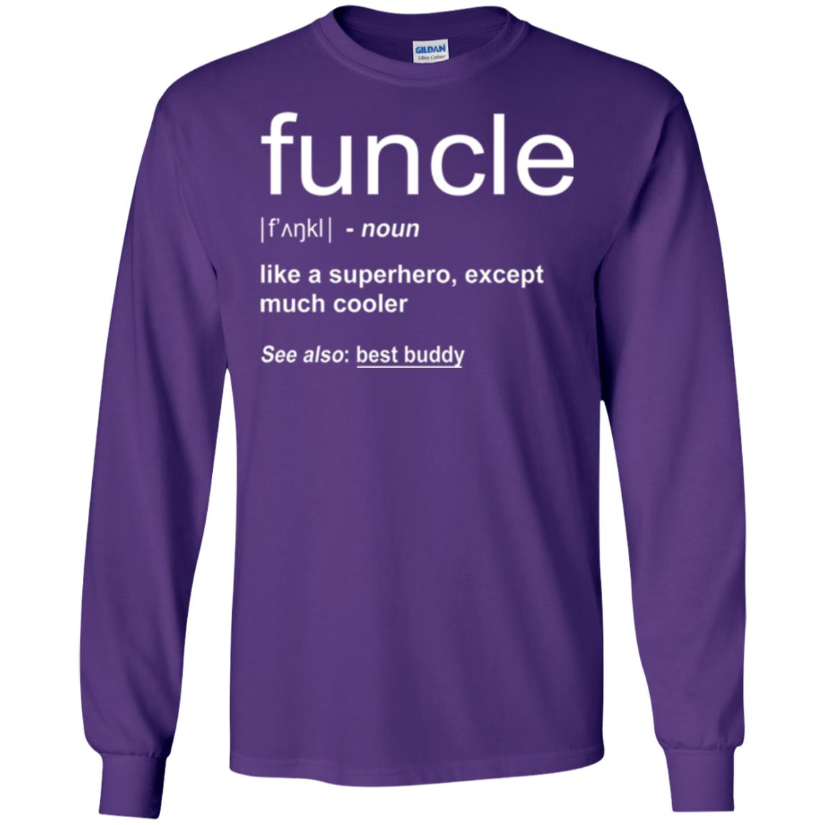 Funny Uncle T-shirt Funcle Purple