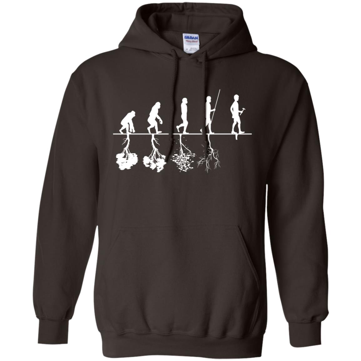 Evolution Tree Of Human Life Thinking Save Environment Shirt Dark Chocolate